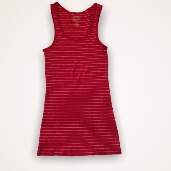Old Navy Tops - 💫4/30 OLD NAVY Red Metallic Striped Tank